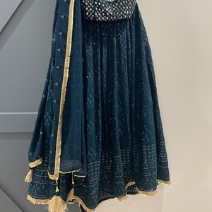 Indian Lahenga in Nevy Blue Color/ Indian traditional Wear.